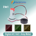 Panel Meter Square Digital LED AC, DP Voltmeter Ammeter 50-500V 100A Voltage and Current Meter Mini Volt Amp Tester. 