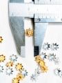 200Pcs Bead Caps 9x3.5mm Gold & Silver Plastic Flower Bead Caps for Jewelry Making | DIY Craft Accessories for Necklace, Bracelet, Earrings, Beading Supplies. 