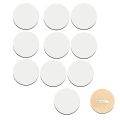 10Pcs/set Personalized Wooden Badge Sublimation Printable Buttons Blanks with Pins Round Waiter ID Name Tags Press Maker Flat DIY Brooches Button Pin Office. 