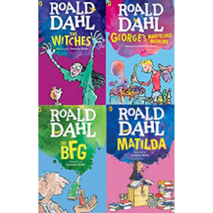 Set of 4 books by roald Dahl (Book 1,2,3,4)