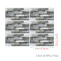 6Pcs 3D Self-Adhesive Wall Sticker 30x15cm Oil Proof Waterproof Brick Stone Imitation Brick Tile Stone Particle Wallpaper Decals. 