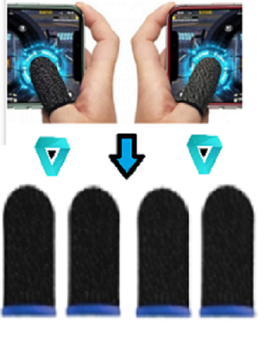 PUBG Non Slip Tham Glaves for Playing all type of Mobile Games Non Slip Finger Slives For PUBG Lovers Pack of Two Pairs