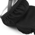 Flex Fabric Headphone Earpad Covers with 100 Pcs Disposable Hygienic Sanitary Earpads Ear Pads - black & blue. 