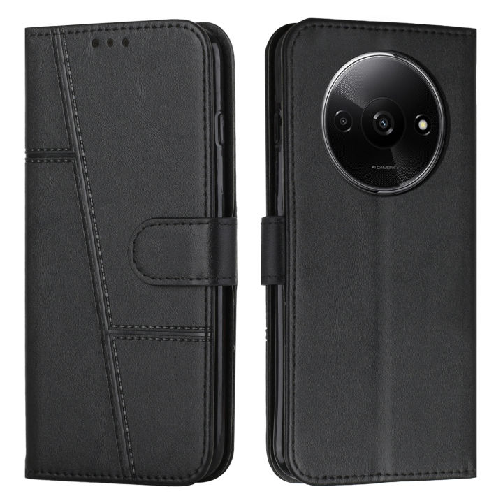 Phone Case for Xiaomi Redmi A3 / Redmi A3X - PU Leather Case - Card Slot Design