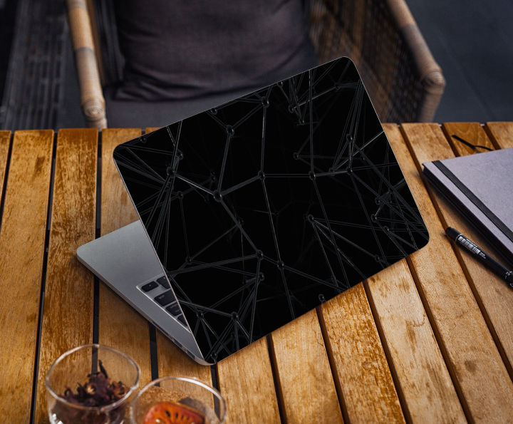 Laptop Bottom Sticker Atomic Black Laptop Back Vinyl Skin Sticker 13 13.3 14.6 15 15.4 15.6 ...