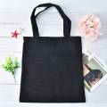 portable simple style white/black shopping cotton bag canvas tote bag for woman. 