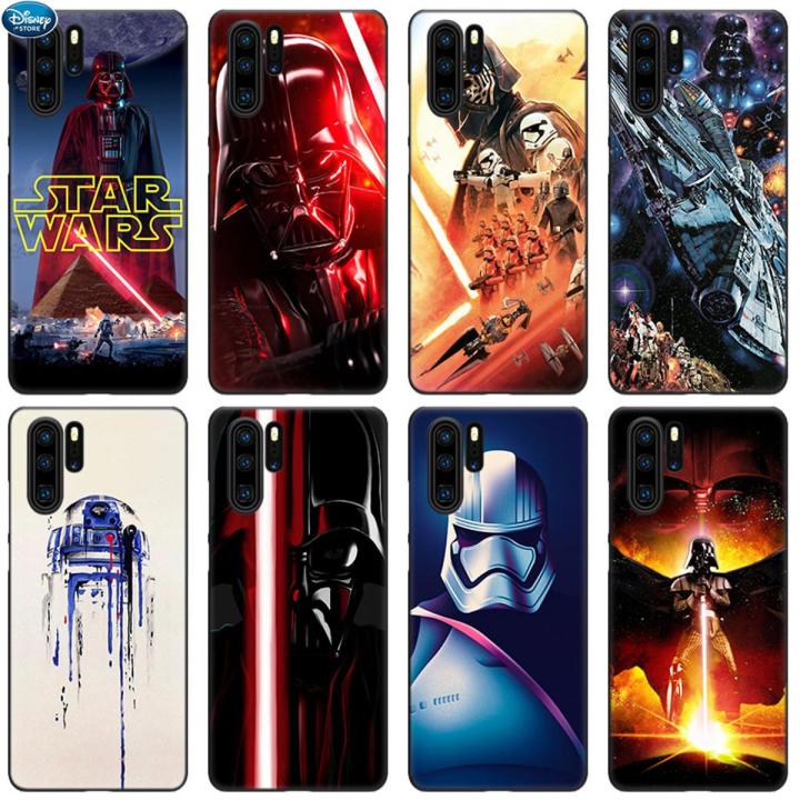 【2023NEW】Disney Star Wars Case For Huawei P Smart Z 2021 2020 2019 2018 P50 P40 P30 P20 Pro P10 P9 P8 Lite 2017 5G Black Soft Cover