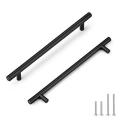 Pack of 2 Round Rod  Handles, puller, For Door , Wardrobe, Almari Kitchen  T Bar BlackBlack Handle Round Handle T Bar Handle Cabinet Handle Drawer Handle Furniture Hardware Kitchen Handle Wardrobe Handle Cupboard Handle Cont Handle ,Wardrobe Door Cabinet,. 