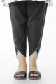 EGO All Season  Outlined-Pants  Black Cotton Stitched Trouser for Women. 