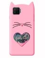 Oppo F17 Love Cat Mobile Cover For Girls. 