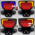 Motorcyle 70cc And 125cc LED Tail Light Stop Turn Signal with Scanning Dynamic Animation Breathing DRL 40GF. 