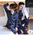 Couple Nightwear Satin Fabric 2-Piece Nighty Suit Set – Unisex, Comfortable & Luxurious. 