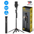 A101 Gimbal Stabilizer Tripod Auto Face Tracking AI Shooting Wireless Remote Selfie Stick Built-in Fill Light 360° Rotation Phone Holder for Vlogging YouTube TikTok Live Streaming Travel Photography Best Smartphone Gimbal Stabilizer Extendable. 