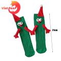 Thick Thick Festive Cartoon Couple Socks Warm -slip Christmas Stockings for Holiday Party Festive Magnetic Socks. 