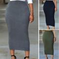 Muslim Thick Skirt Bodycon Slim High Waist Stretch Long Maxi Women Pencil Skirt. 