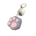 Mini Fidget Toy Lovely Portable Funny Cat Paw Push Fidget Game Keychain for Children. 