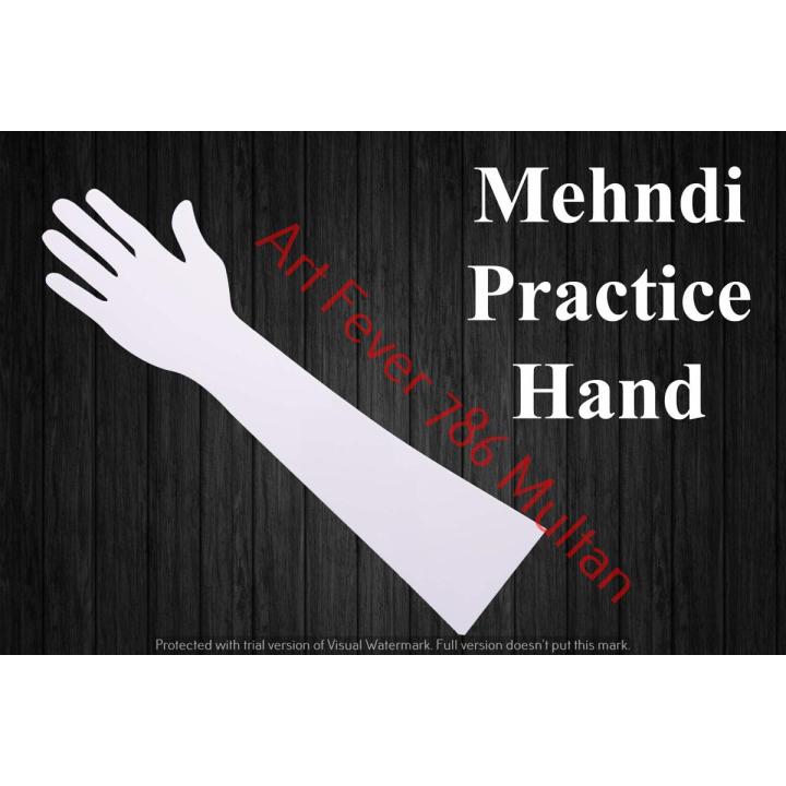 Henna Art Practice Hands, Made With Acrylic Material For Mehndi Design, Hand Wash And Use Both Sides  3mm