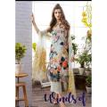 Unstitched Chiffon Embroidered Suit For Women - 3 Piece. 