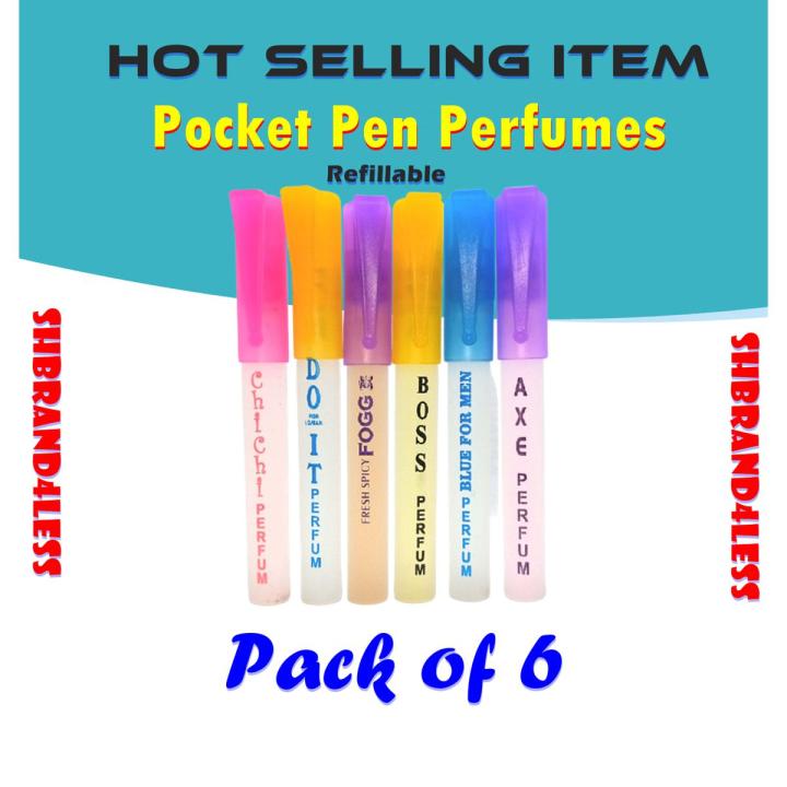 Pocket Pen Perfumes - PACK OF 6 - Six Differents Perfumes