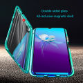 Biruiqu For VIVO V20 Magnetic Absorption Case Metal Frame Shockproof Double Sided Tempered Glass Magnetic Case Cover. 