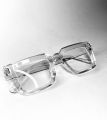 UrbanHive.pk Premium White Transparent Glasses for Men & Women – Trendy Oversized Chunky Square Shape Eyeglasses – Lightweight Anti-Blue Light Fashion Frames for Girls & Boys. 
