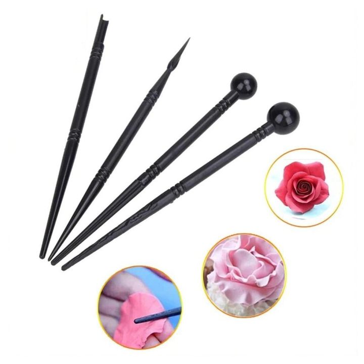 Flower Modeling Ball Tool 4Pcs Set Plastic