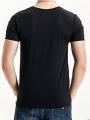 Black Poly Cotton V-Neck T-shirt For Tall and Slim. 