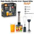 New Hand Blender Set 5-in-1 and 4-in-1 Multifunctional Heavy-Duty 800w Powerful Copper Motor, Coffee Beater & Double Speed Stainless Steel Immersion Blender -Egg beater and Milk Frother -Meat Chopper 600ml -Juicer Machine -Electric Grinder -Food Processor. 