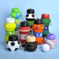 550ml Foldable Football Water Bottles Portable Sports Water Bottle Soccer Ball Shaped Water Bottl Silicone Water Cup 550ml Foldable Water Bottle. 