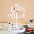 Elegant Earring display stand Handcrafted Plastic Necklace holder rack Height 23.5cm Bird jewelry display for Bedroom. 