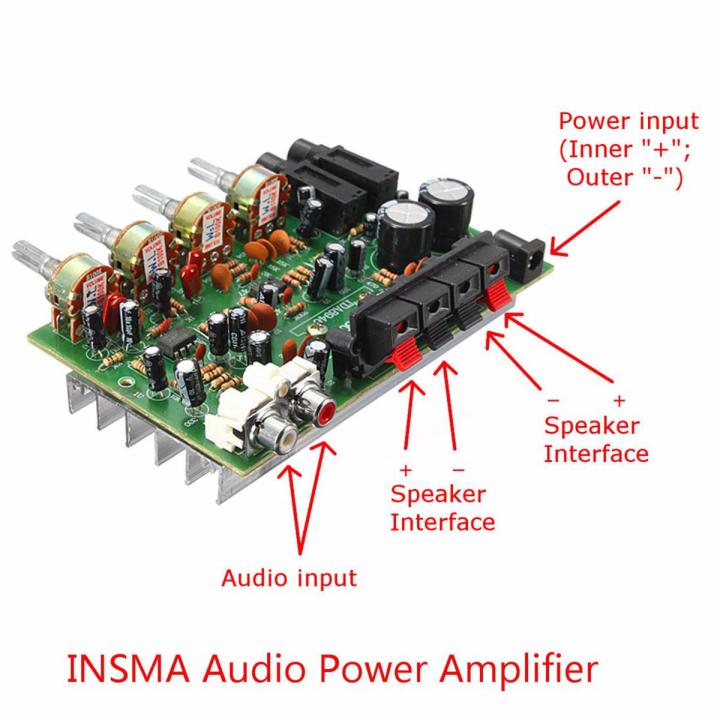 12V 60W Hi-Fi Digital Stereo Audio Power Amplifier Volume Tone Control Board Kit