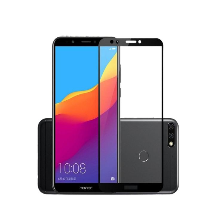 For Huawei Honor 7C 3D Glass Screen Protector Full Edges Cover - Black