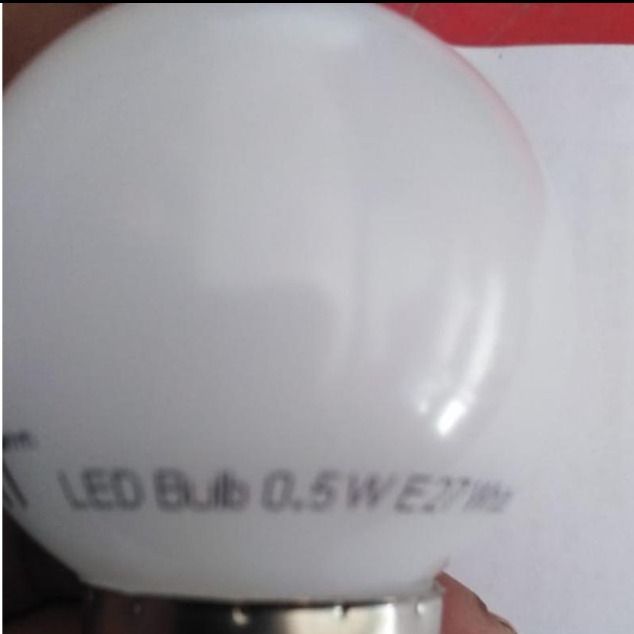 E27 White Light LED Bulb - 0.5W LED Small Bubble Light - Decoration Lamp Room Entertainment Event Decor AC 220V - 50/60Hz - Best to use as Night Lamp - White