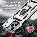 For Apple iPhone 13 Pro Max Phone Case, 2022 New Push Window Magnetic Car Mount Anti-Fall Hard Cover. 