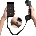 Vintage Retro Telephone Handset Cell Phone Receiver MIC Microphone for Cellphone Smartphone, 3.5 mm Socket (Black). 