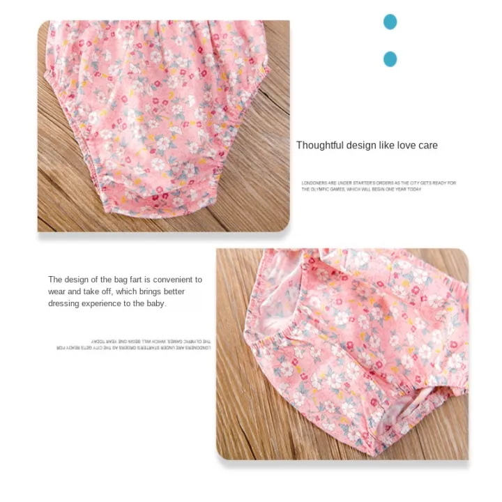 Children's%20Printed%20Princess%20Dress%20Baby%20Girl's%20Cotton%20Wrap%20One-piece%20Dresses%20-%20Image%204