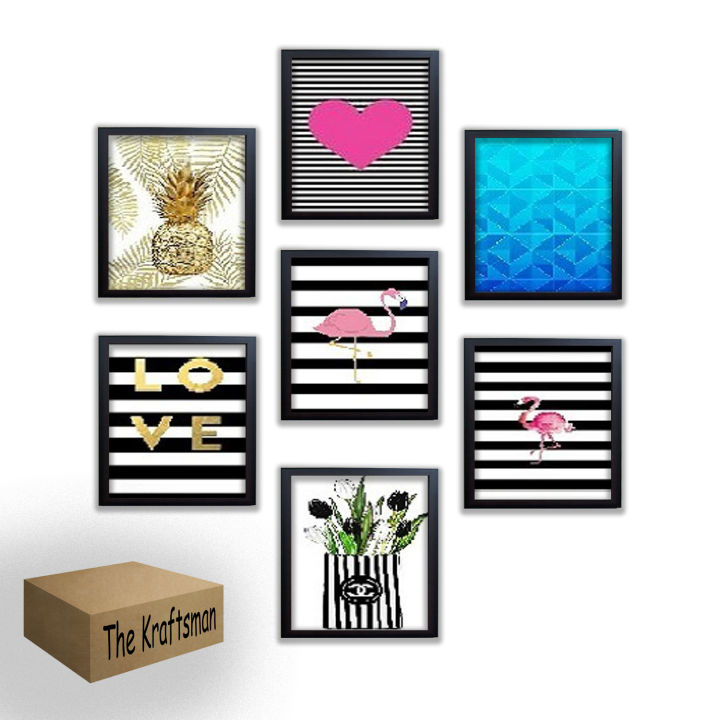 6x8" 7 Pcs Girls Room Frame set, Aesthetic Picture Frames, Nursery Decor, Bedroom Decor