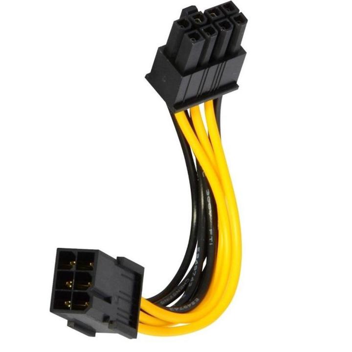 Six (6) Pin Female To Eight (8) Pin Male Power Connector for PCI EXPRESS Power Converted