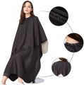 Hair Salon Cape Waterproof Hair Cutting Apron Barber Bibs - Black. 