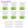Transparent Square Nursery Pot 6/12pcs Silicone Nursery Pot Clear Square Plant Pots with Drainage Holes Reusable Flower Pot for Healthy Root Growth Easy Transplant Plastic Pots Buyers' Choice Easy. 