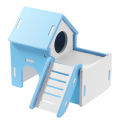 Wood Double Deck Animal Rat Mouse Hamster Nest House Small Pet Climbing Toy. 