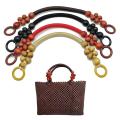 48cm Wood Bead Bag Strap Women Woven Handbag Handles Fashion Vintage Handmade Shoulder Bags Straps DIY Purse Handle Accessories. 