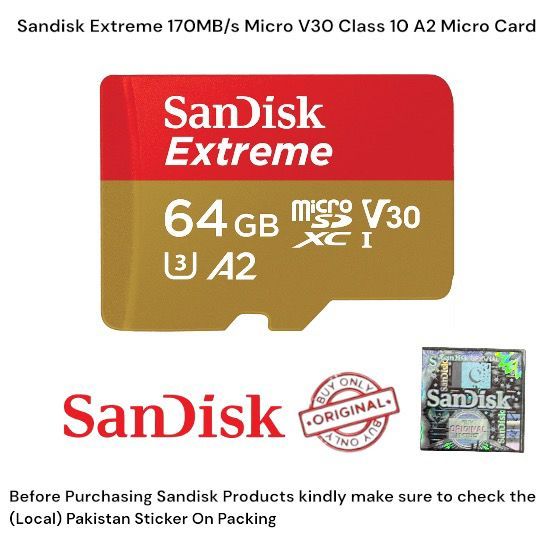 Sandisk Extreme MicroSD A1 4K Micro Card