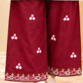 Bin Najeeb Women’s Embroidered 2 Piece Suit – White & Maroon. 