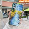 YIWESAN Case For Realme X50m 5G Case Oil Painting Landscape Thin Shockproof Square Edge Silicone Casing Full Lens Cover Camera Protect Cases Softcase. 