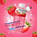 Mogu Mogu Strawberry Flavored Drink With Natta De Coco ,320 ml (Pack Of 6). 