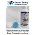 Comfort Soft Contact Lens Solution 120ML {All in one} Cleaning/ Rinsing / Disinfecting COSMETIC COLORED CONTACT LENSES Eye Contact Lenses Forever Beauty / Disposable Lenses / Lense, Eye Lense / Color Lense / Eye Lenses For Girls Women Men. 
