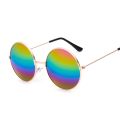 Classic Round Sunglasses Woman Vintage Circle Design Sun Glasses For Woman Male Small Frame Metal Colorful Ocean Mirror Retro. 