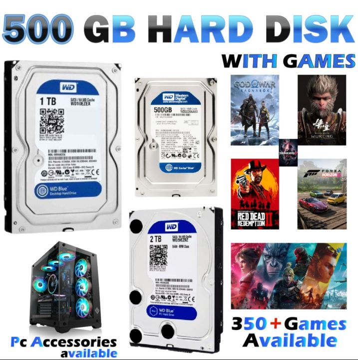 1TB/1000GB Hard Disk Drive Full Of Games With 100% Health In Very Cheap Price With All Games Customer Choice