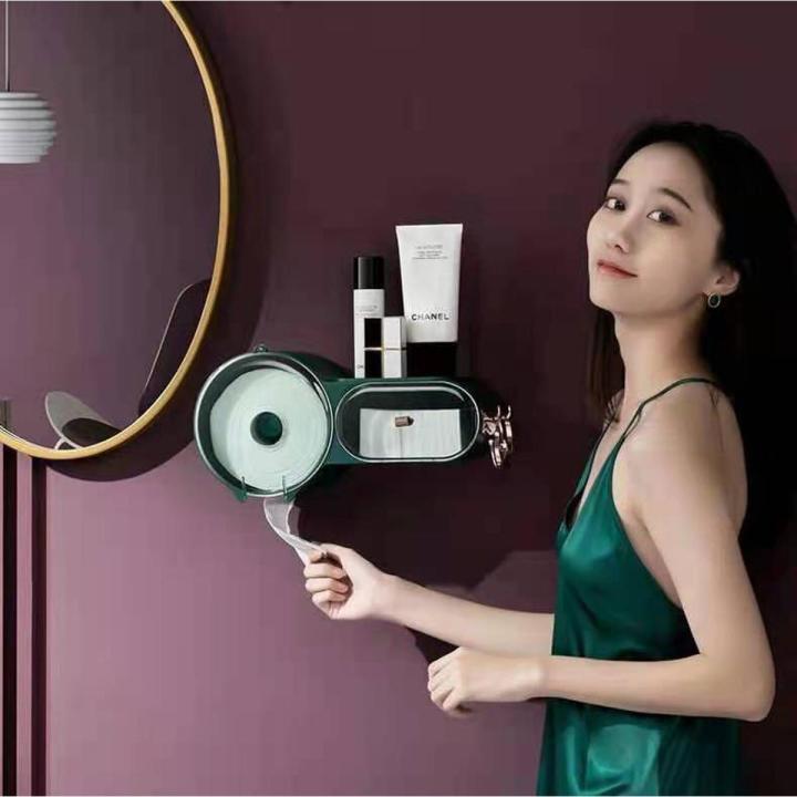 Multifunctional%20Wall%20Hanging%20Tissue%20Box%20Bathroom%20Kitchen%20Storage%20Box%20Nordic%20Style%20Environmental%20Protection%20Material%20Punch-Free%20-%20Image%202